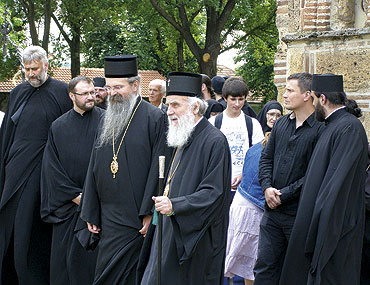 Визит Патриарха Сербского Иринея в монастырь Грачаница